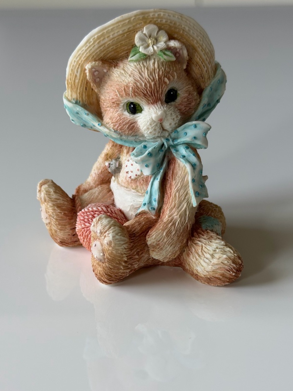 Vintage Enesco Kittens “I’m All For You” 1992 - Cute Cat Figurine in Hat